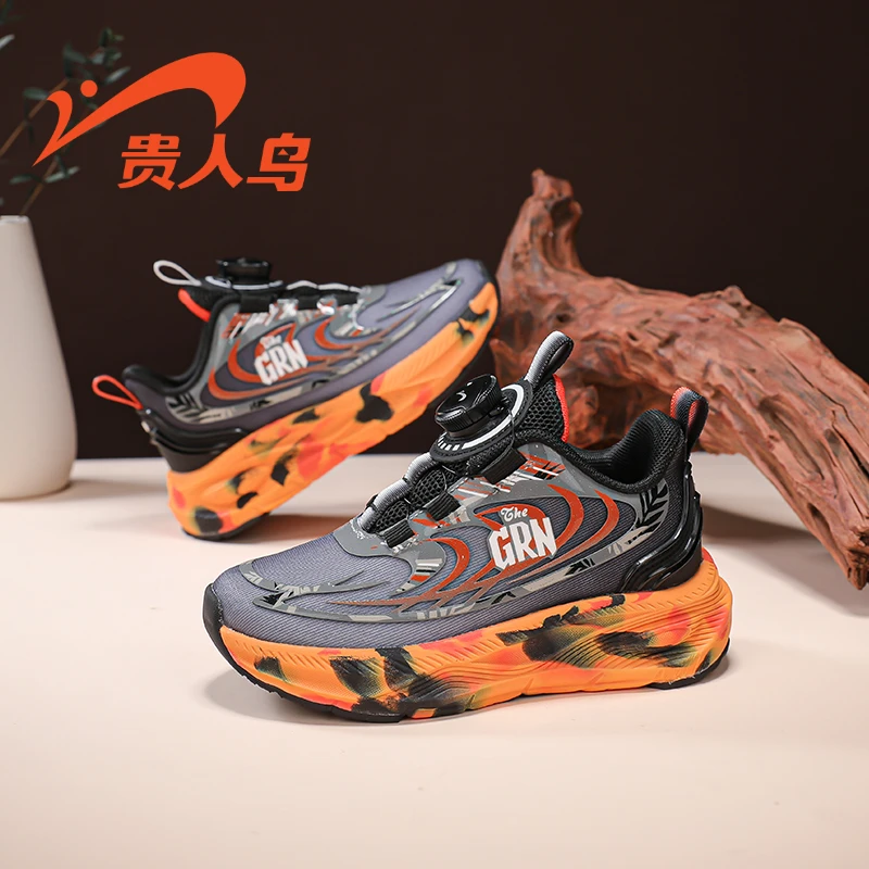 贵人鸟儿童鞋子2024秋款中大童防滑女童休闲鞋网面透气男童运动鞋