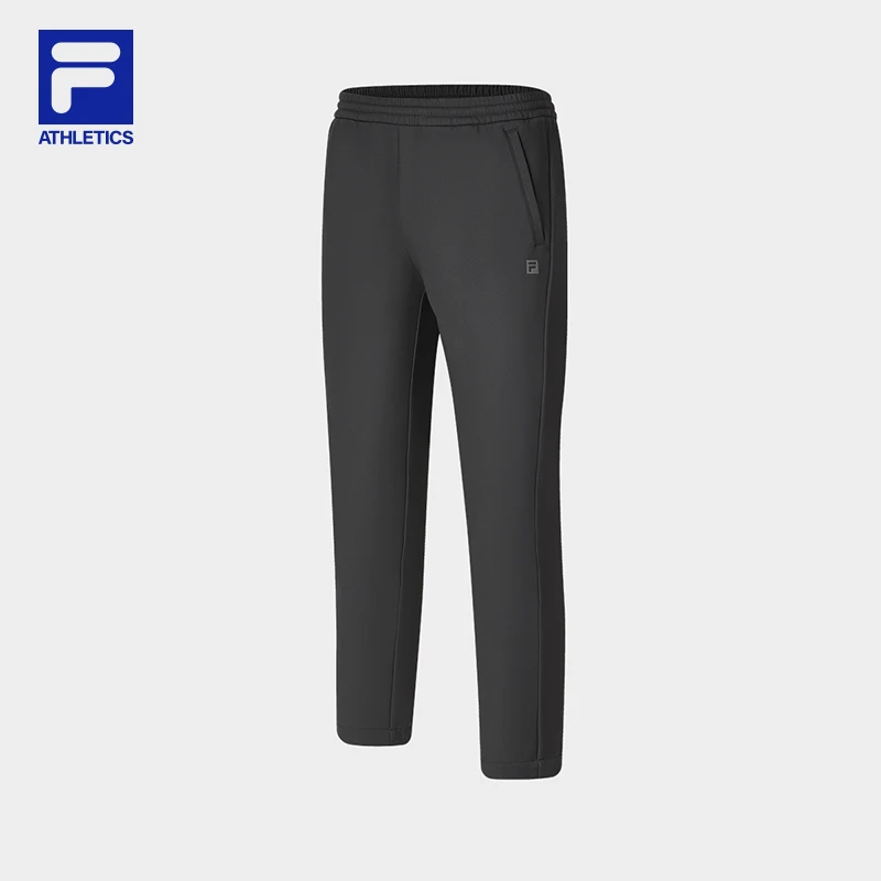 【冬季加绒加厚软壳裤】Fila/斐乐男子弹力直筒运动长裤A11M341804F