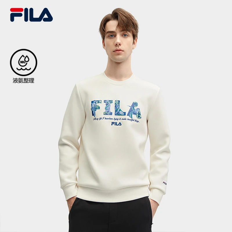 【V&A联名摩根系列】FILA/斐乐男子冬季针织休闲卫衣F11M418219F