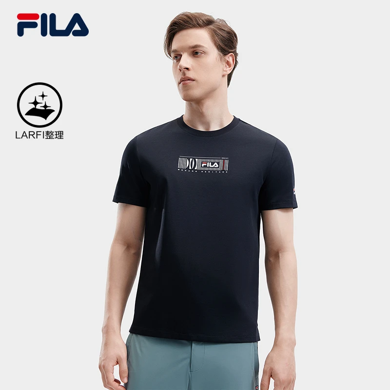 Fila/斐乐【LARFI整理工艺】夏季亲肤舒适商务休闲短袖F11M421110F