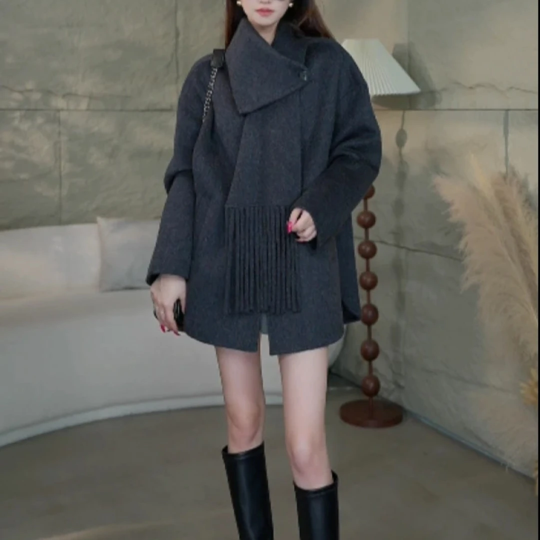 骆驼绒围巾款时尚百搭休闲气质