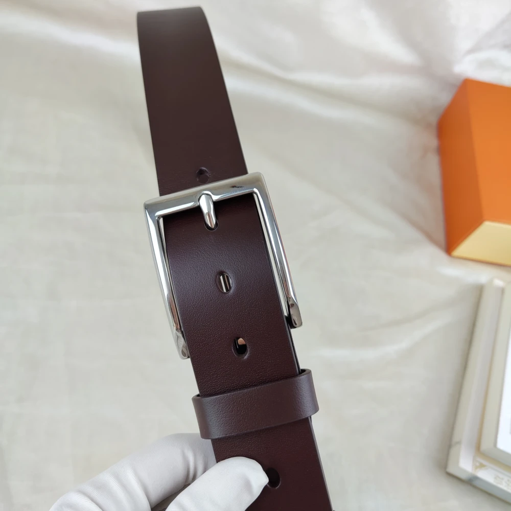 【手工皮带】皮带男不锈钢头层牛皮真皮纯牛皮针扣商务休闲青年中年