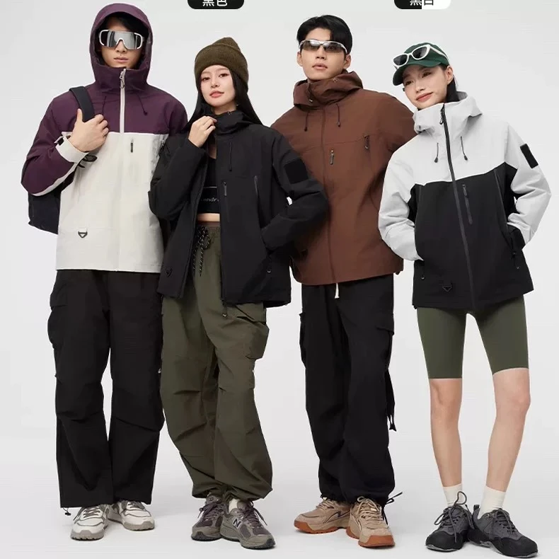 质量款～男女同款冲锋衣三合一可拆卸防风防水保暖真两件