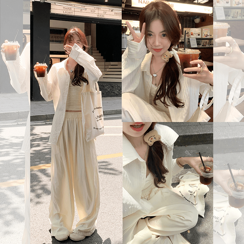 曾小咸7.21新品上新20:00PM【氧气感欧尼】杏色长袖衬衫Z241CD1630