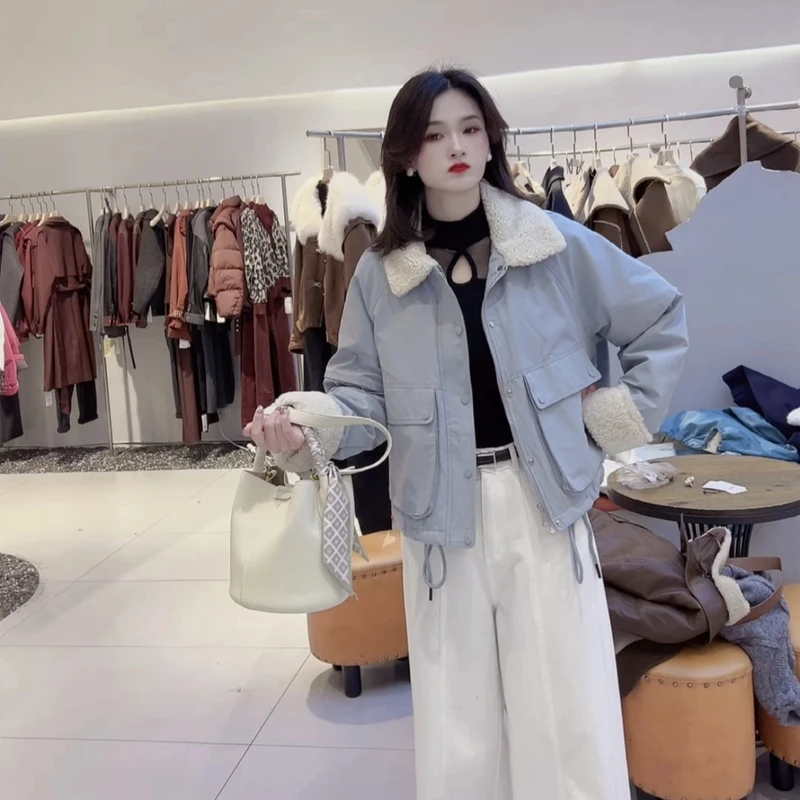 派克~毛领拼接特色口袋派克服