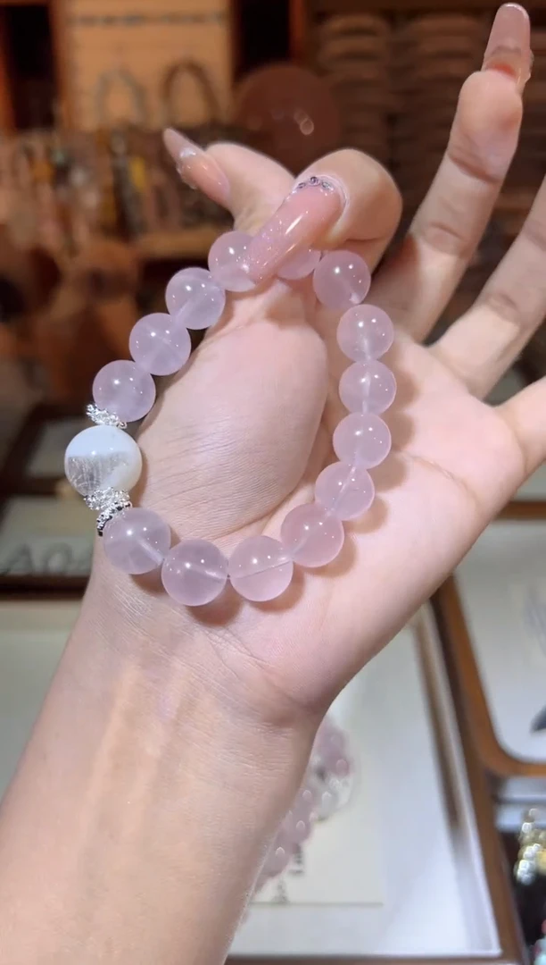 【闪购商品】水晶手链未镶嵌粉水晶手链