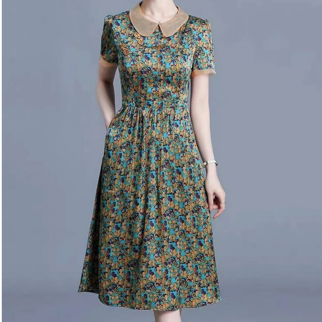 A795-A5优雅女装连衣裙时尚百搭女士潮流法式收腰赫本风名媛