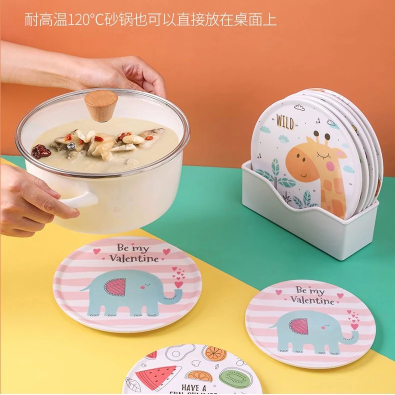 欧式密胺耐高温隔热垫餐桌垫砂锅防烫垫圆形汤碗垫创意家用杯碗垫