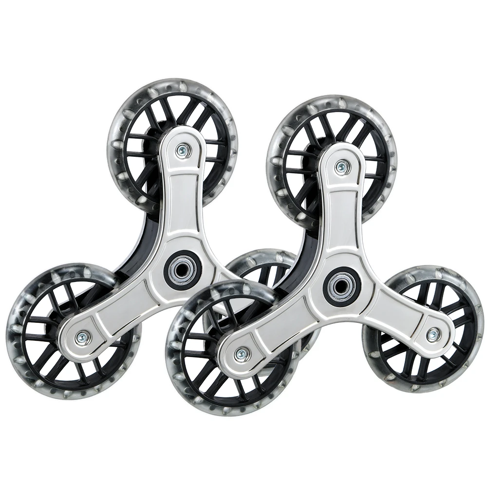 备用不锈钢爬楼轮便携购物车轮子小推车拉货拖车买菜车小拉车轱辘