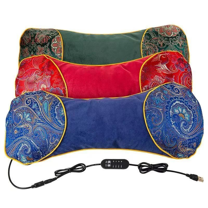 电加热艾草护颈枕可调温热敷颈椎枕家用舒适枕头