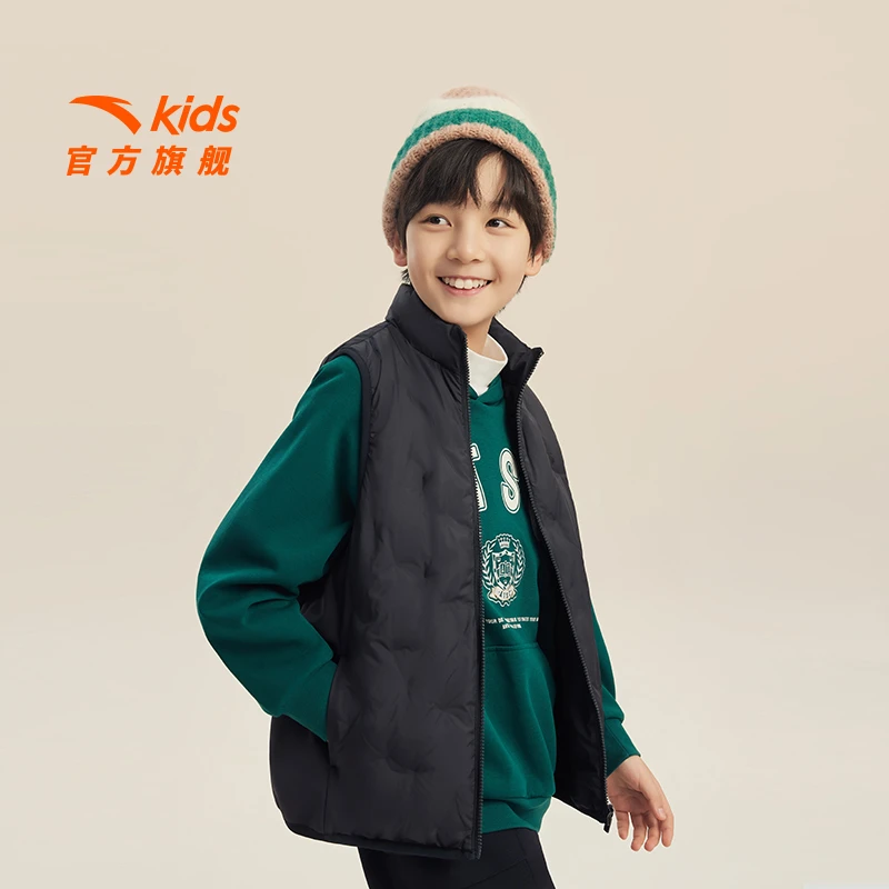 安踏儿童羽绒马甲秋冬新款男童保暖舒适轻薄羽绒外套352447904
