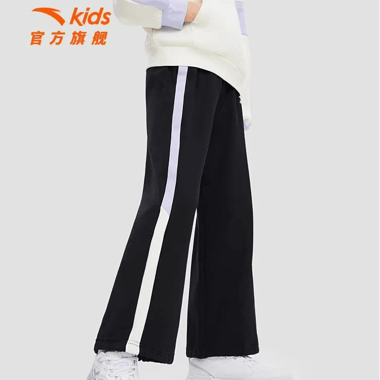 安踏儿童裤24冬季新款女童运动长裤加绒舒适保暖休闲裤/362441705