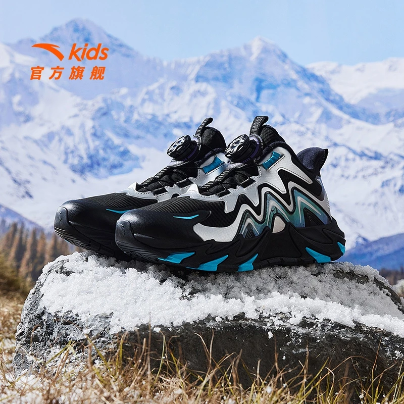 安踏儿童棉鞋冬季加绒保暖舒适雪地防滑棉靴登峰二棉鞋/312446917