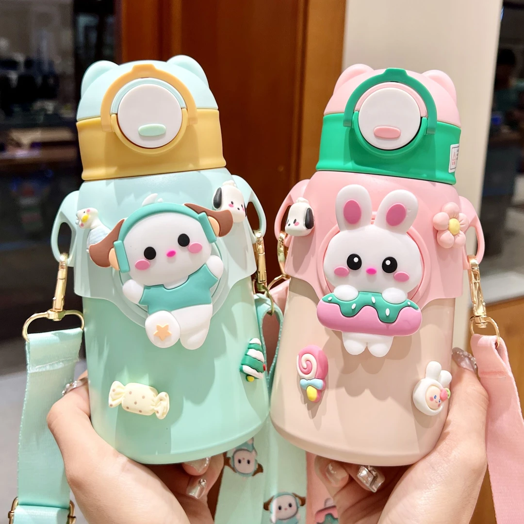 儿童保温杯食品级316不锈钢水杯上学专用男孩女生高颜值吸管杯子