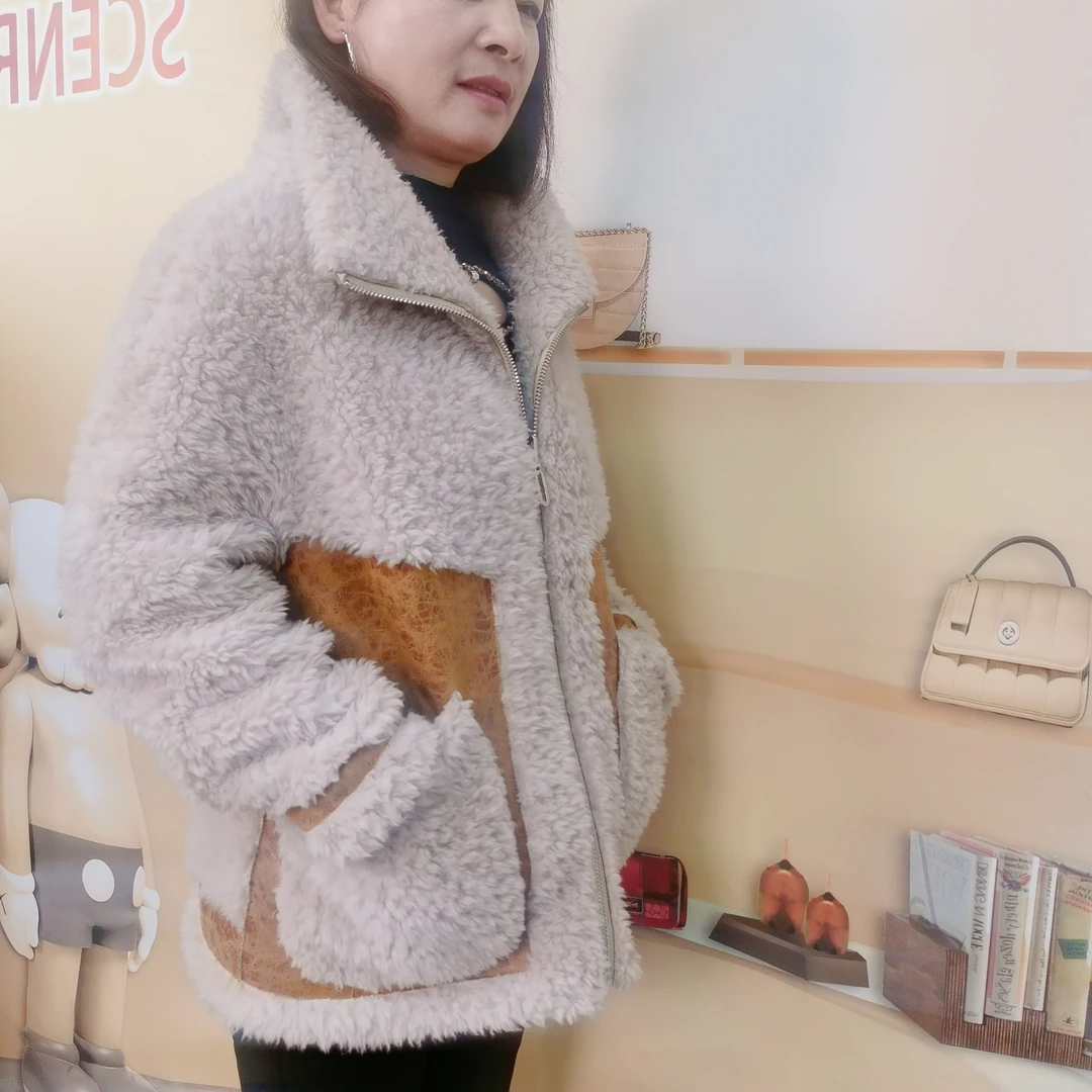 两面穿百搭100羊毛外套高端大气保暖舒适外套浙江海宁源头厂家