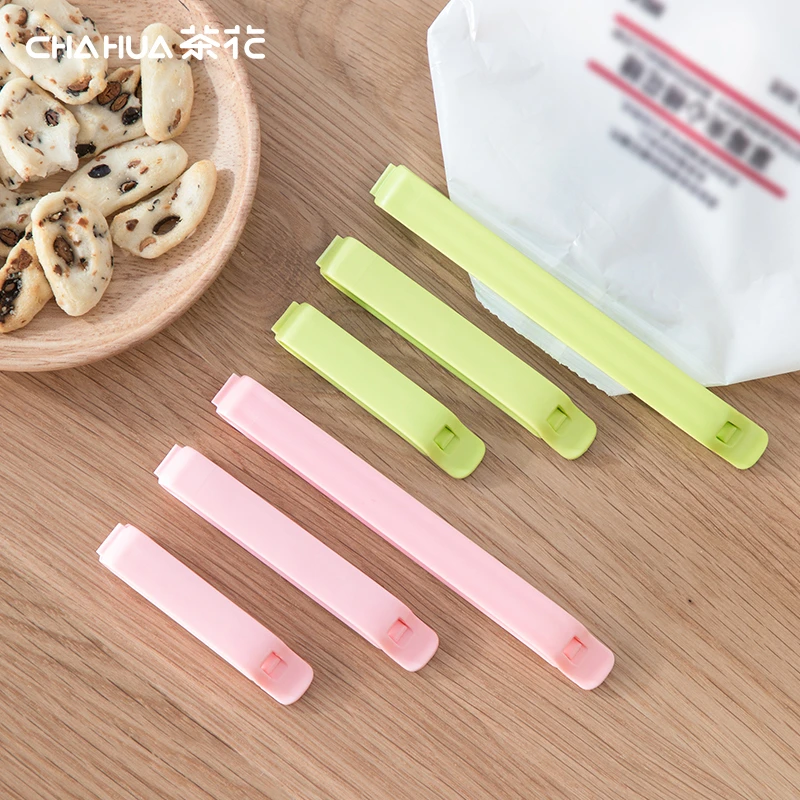 茶花封口夹食品袋零食夹子塑料食物袋子保鲜袋封口密封夹茶叶塑料