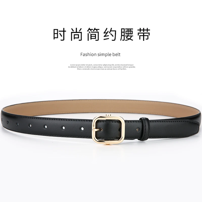 女款牛仔裤真皮腰带休闲百搭女士黑色牛皮皮带女韩版学生西裤裤带