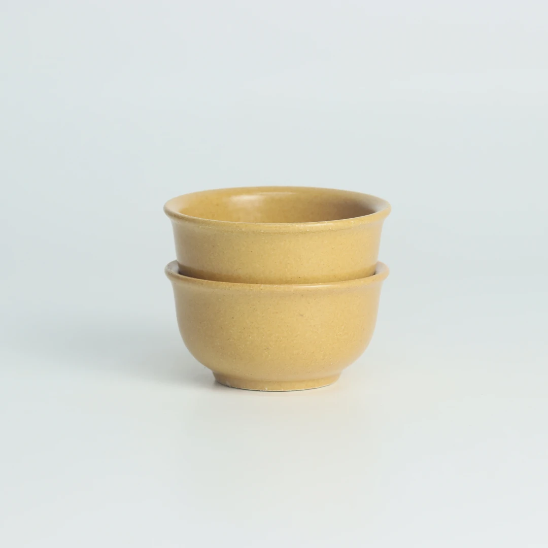 新09055Y黄釉对杯