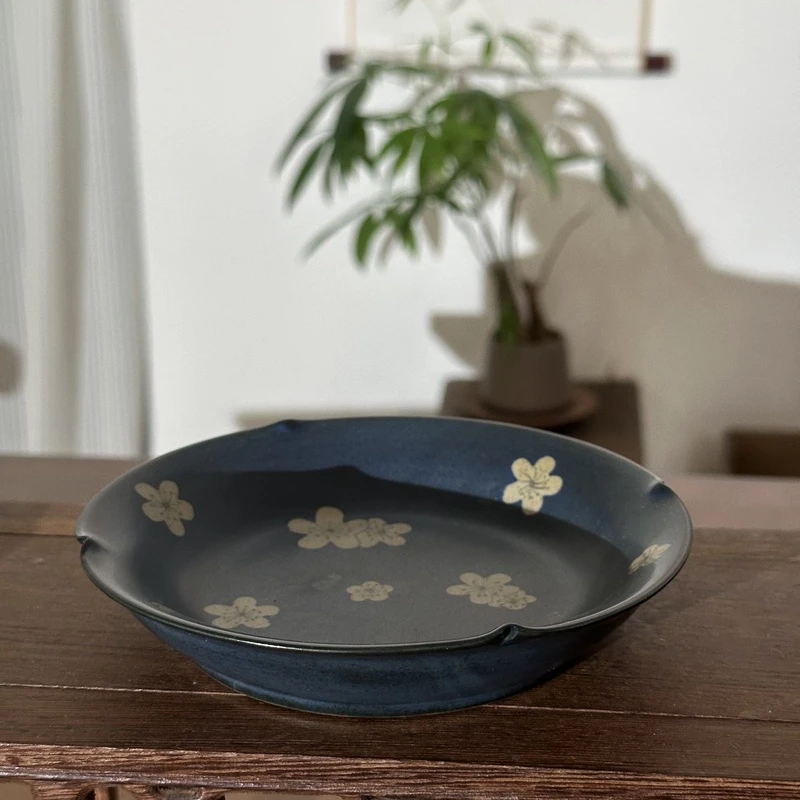 新10082X蓝底白花系列壶承（直径14.5左右）