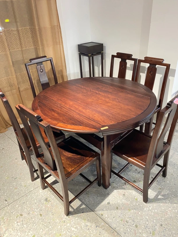 金花L跳台餐桌1+6椅