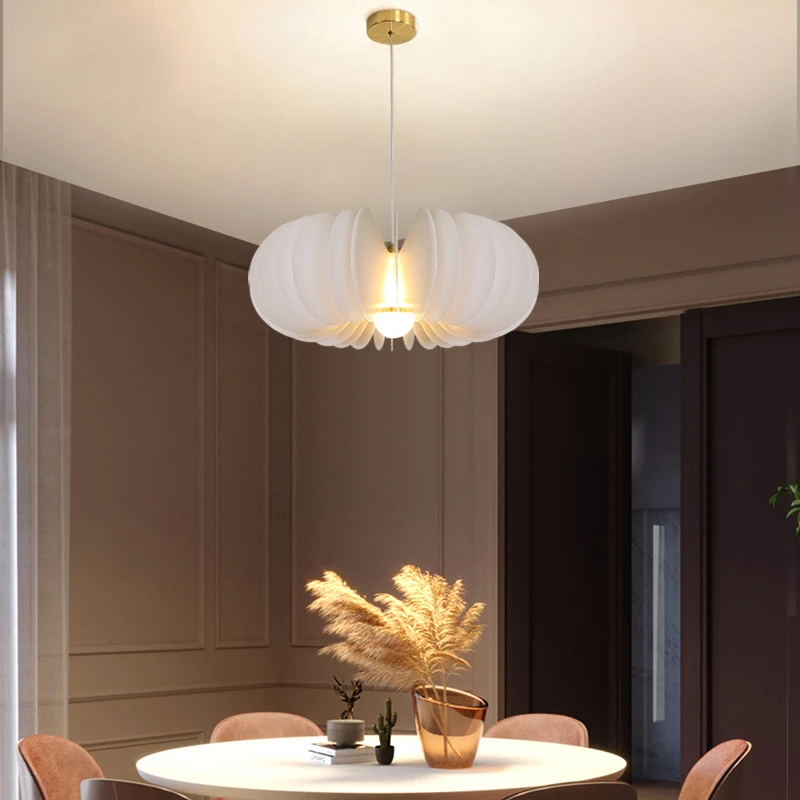 吧台吊灯简约现代创意设计师款ins奶油风餐厅卧室花瓣灯北欧民宿