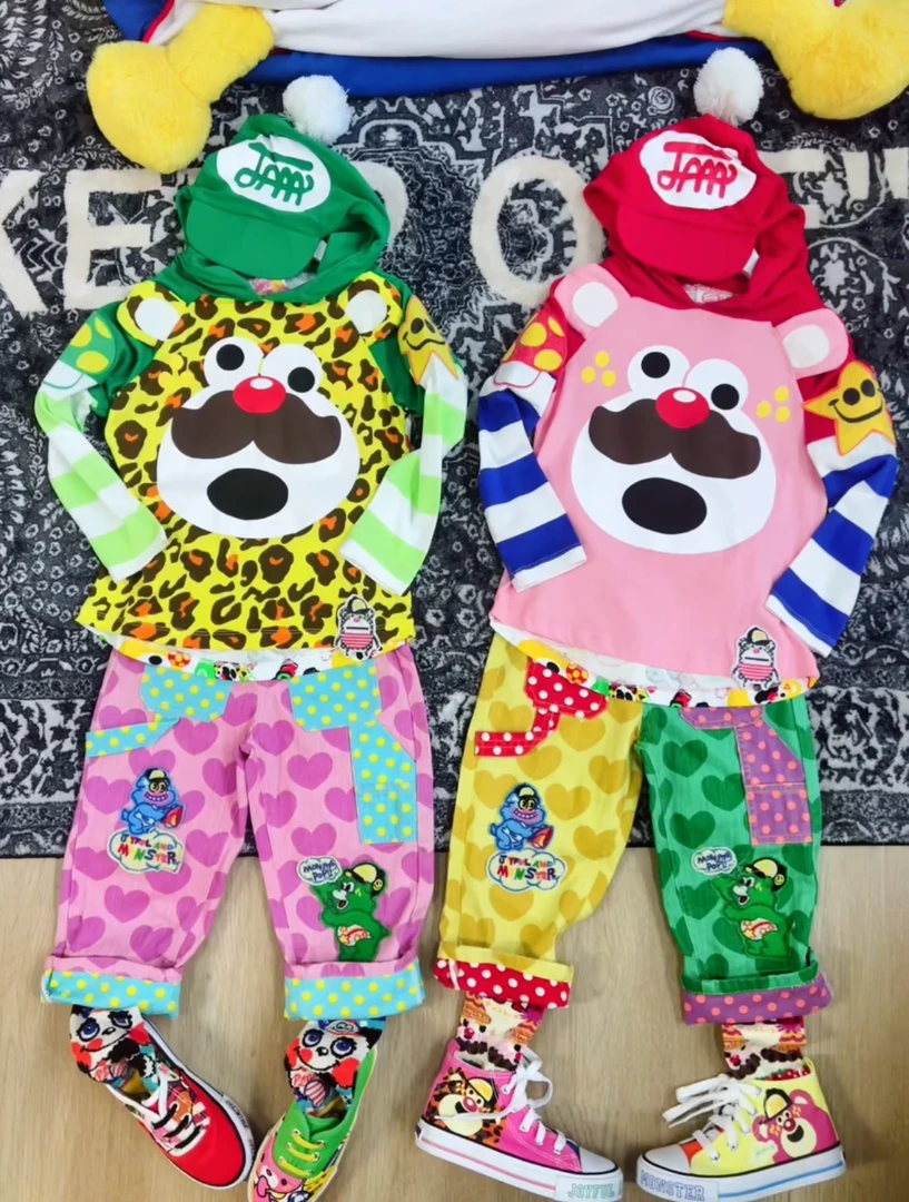 TOMATO家 日系潮牌童装 JAM马里奥立体球球帽子假两件T恤