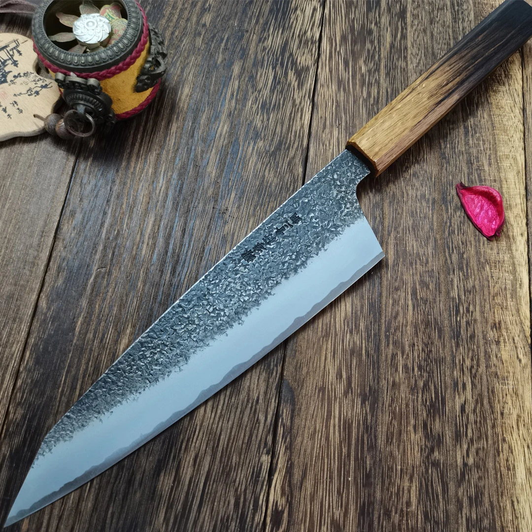 堺孝行红莲牛刀日本进口厨刀具青二青纸钢二号料理刀主厨土井逸夫