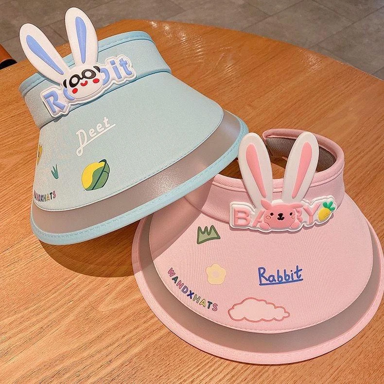 儿童防晒帽夏季可爱帽子儿童帽檐空顶遮阳帽户外骑行帽