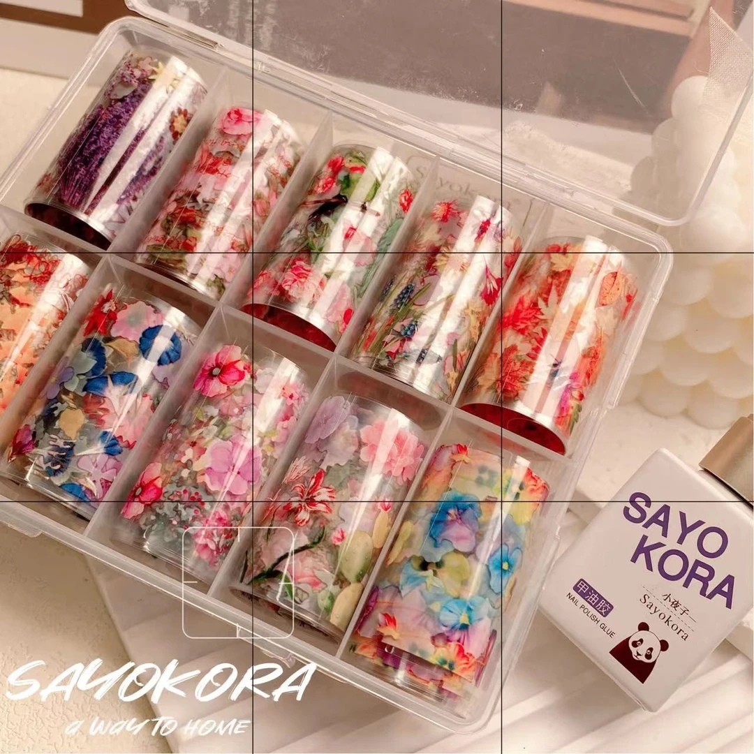 【优选】-美甲花花转印纸+转印胶【转印纸要搭配转印胶使用】