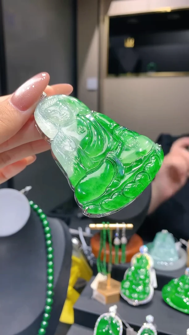 【闪购商品】翡翠颈饰银S925镶嵌2柒姐