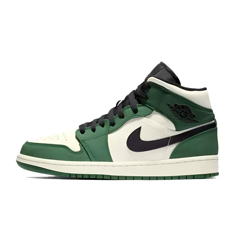 NIKE耐克AJ1MID白绿中帮男款复古休闲鞋852542-301