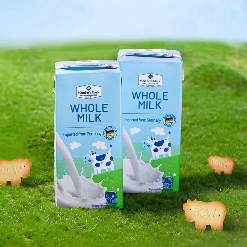 山姆德国全脂牛奶灭菌乳纯牛奶高品质营养牛乳200ml*30代购