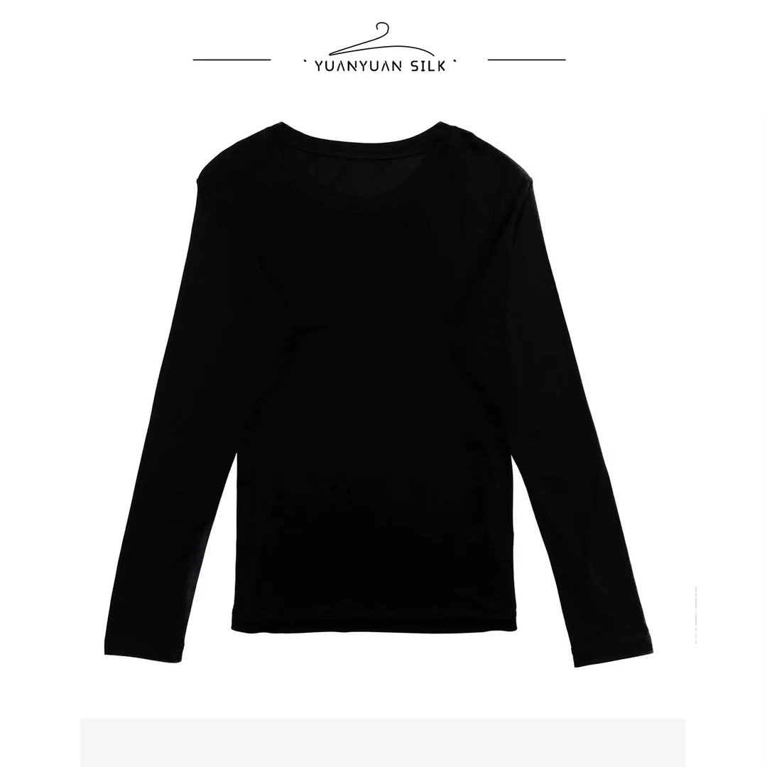 羊毛柔软气质百搭修身圆领纯色长袖上衣b40