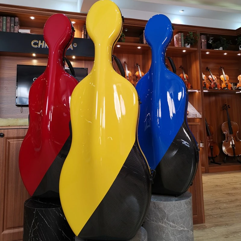 christina碳纤维高级款随型大提琴盒 新材料克莱因蓝拼色大提琴盒