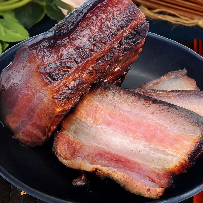 云南本地正宗农村土猪腊肉二刀肉/营养五花肉熏肉散装烟熏肉特产