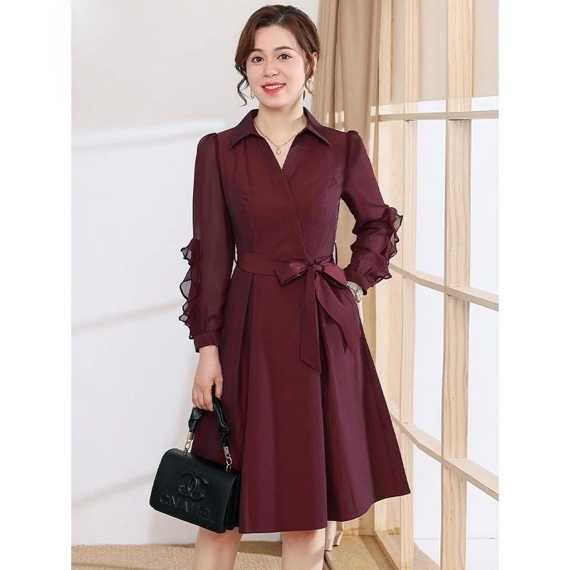 罗蒙妈妈婚宴礼服平时可穿中老年女春秋夏洋气喜婆婆婚宴装连衣裙