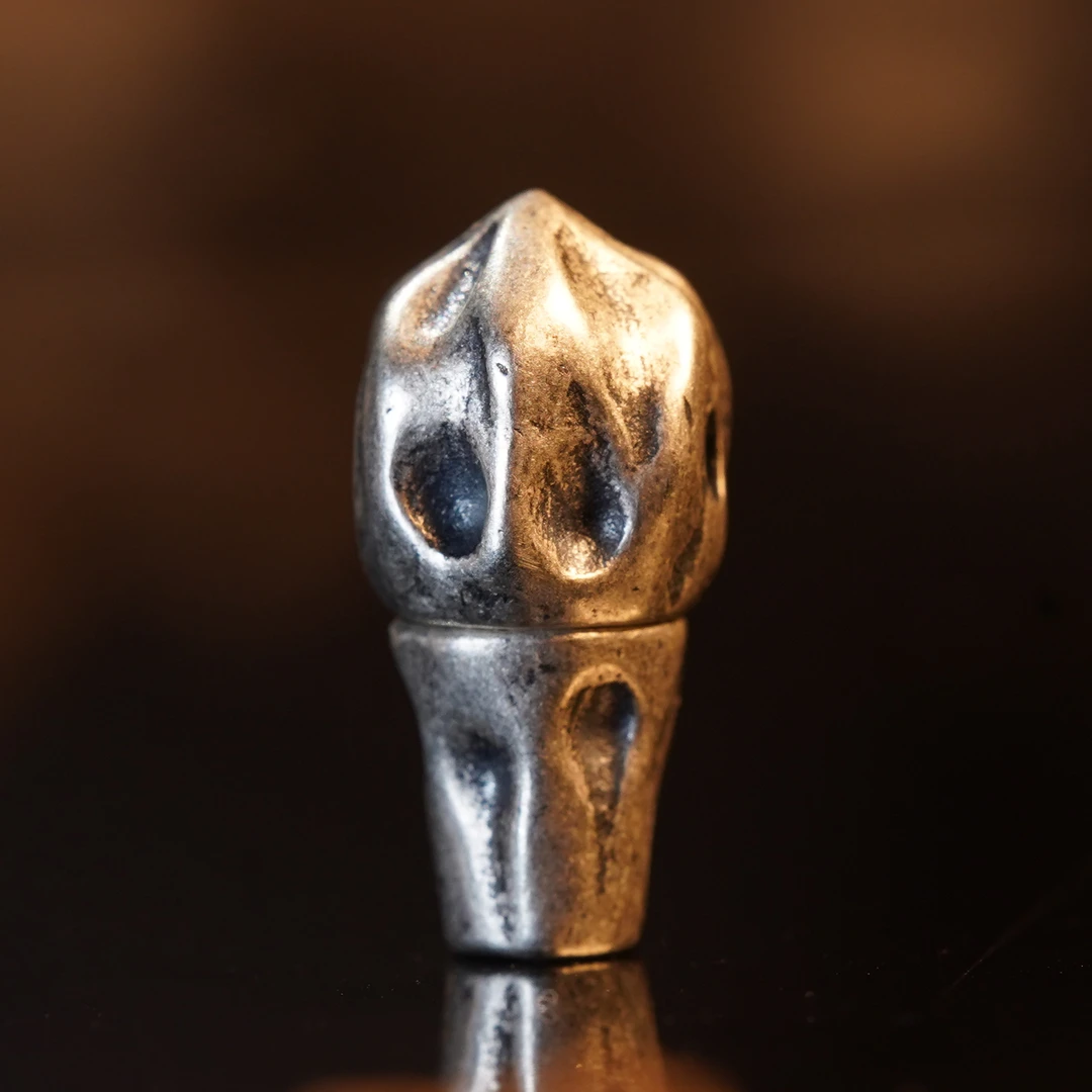 925银银制品 文玩银饰配饰时尚镶嵌简约雕刻百香三通