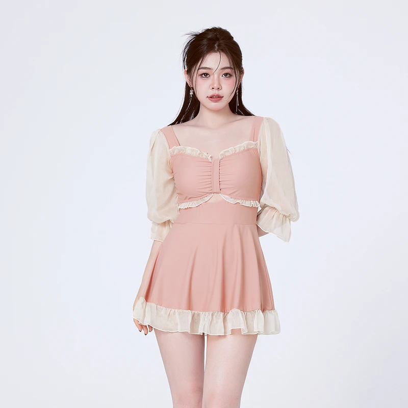 Agliondy【专属】夏季新款微胖女孩遮肉保守大码泳衣AGL240044