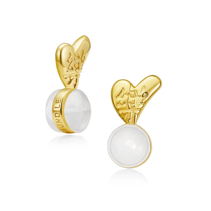 摩邦珠宝 铜合金耳饰 兔子小耳堵1对