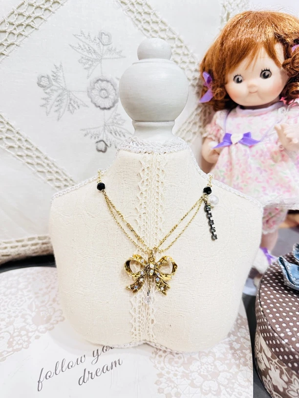 铜合金锆石项链 奶思中古好物分享