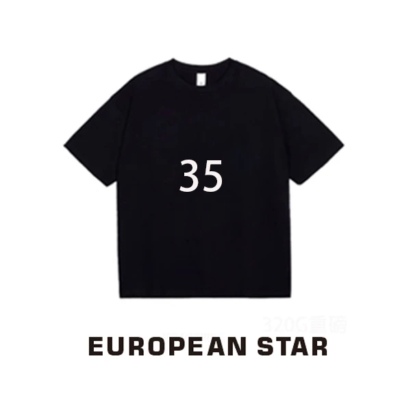 【35号链接】M字母 300克重磅短袖