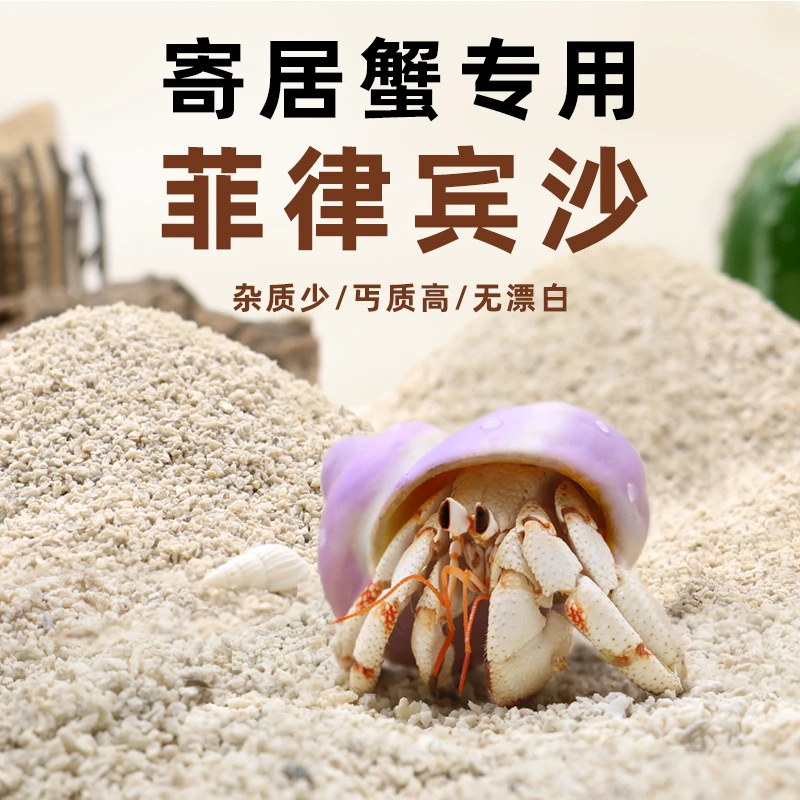 陌派寄居蟹专用沙～天然垫材白沙珊瑚沙菲律宾沙子原生贝壳沙免洗
