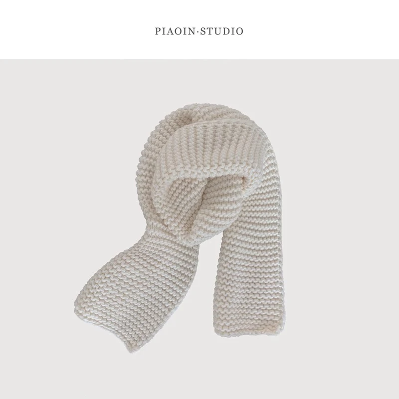 简创-高端纯色针织高级感小众设计简约百搭围巾保暖韩版PI2114063