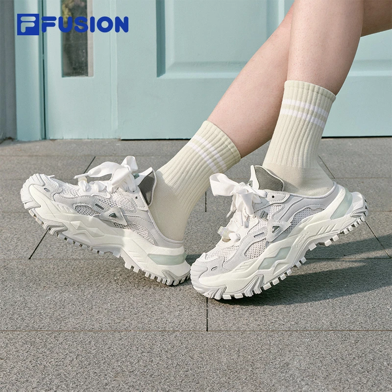 【修饰腿型】FILA斐乐潮牌老爹拖鞋增高厚底穆勒硬糖鞋T12W431607F