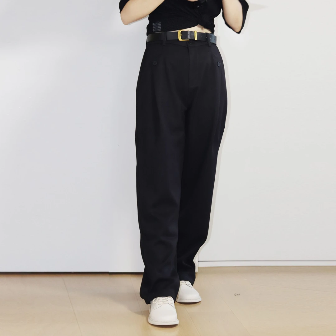 2024冬季新款高腰萝卜裤锥形小脚时尚休闲百搭女士宽松显瘦休闲裤