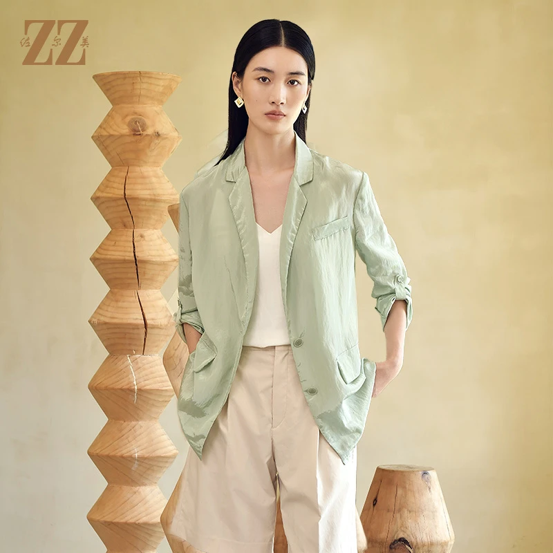 秋季新款 气质时尚纯色西装上衣女E23SY19