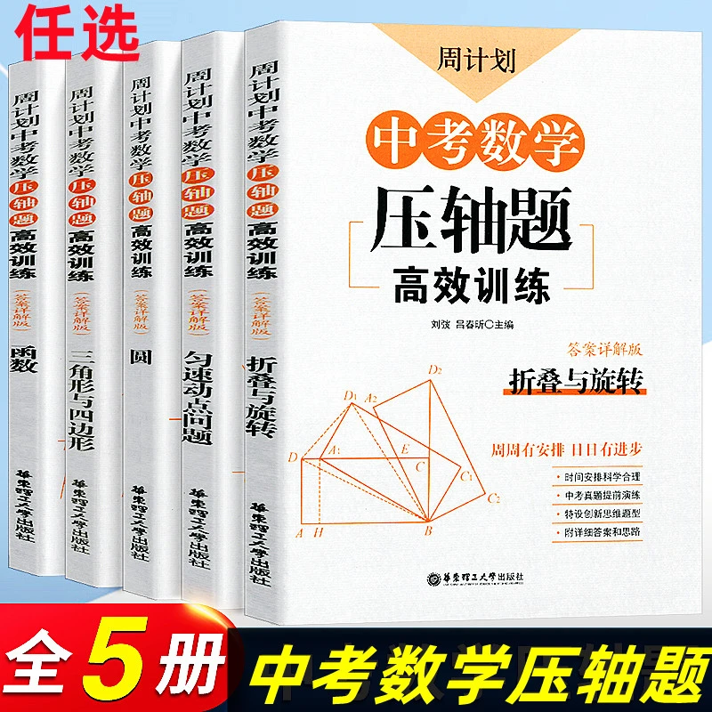 中考数学压轴题高效训练圆函数折叠与旋转匀速动点三角形与四边形