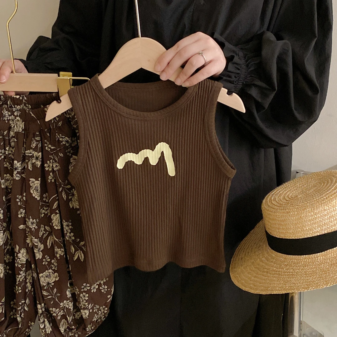 M-Y102男女通用韩版夏款洋气印花字母休闲背心