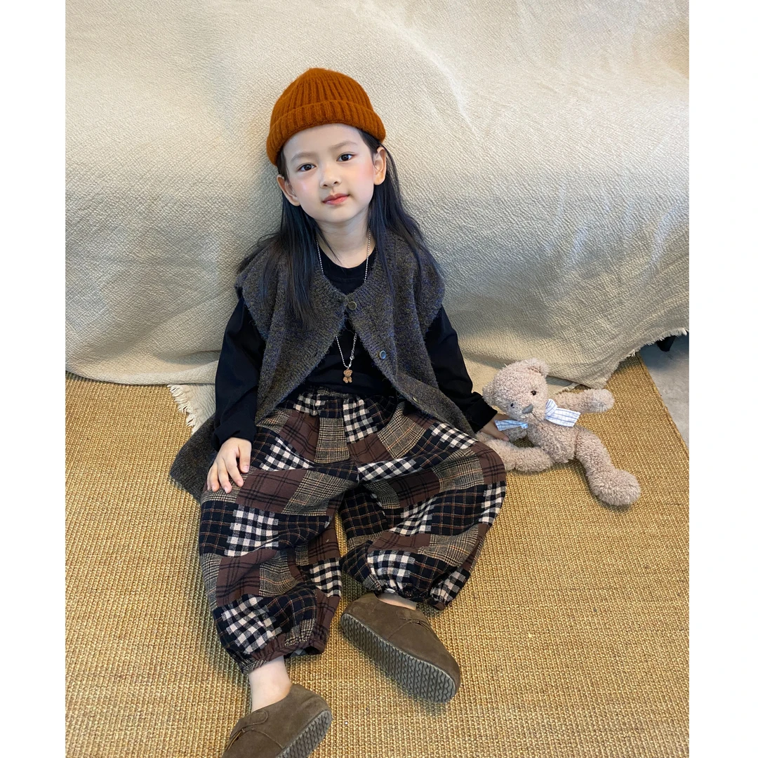 M-Y301男女童秋季韩版中性款针织马甲