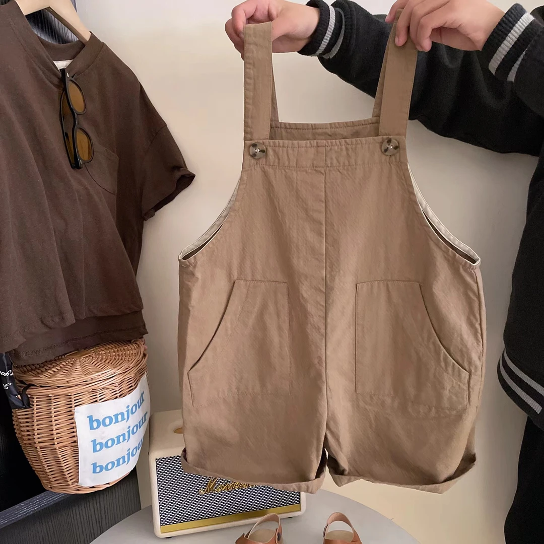 M-K038儿童卡其背带裤